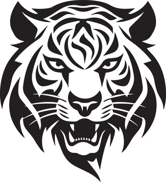 Tiger head logo icon, tiger  face vector Illustration, on a isolated background, SVG	