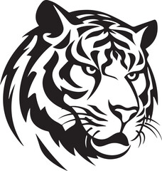 Tiger head logo icon, tiger  face vector Illustration, on a isolated background, SVG	