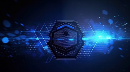 Fototapeta premium An abstract police background with a neutral badge