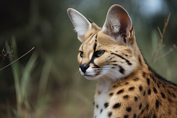 Serval, also known as Tierboskat or Leptailurus serval, is a wild cat that exists in Africa