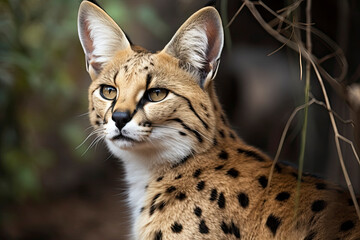 Serval, also known as Tierboskat or Leptailurus serval, is a wild cat that exists in Africa