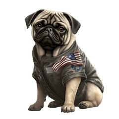 patriotic dog