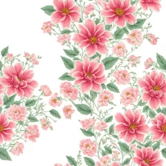 Behang Flowers seamless pattern. Created by a stable diffusion neural network. © homeworlds