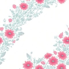 Flowers seamless pattern. Created by a stable diffusion neural network.