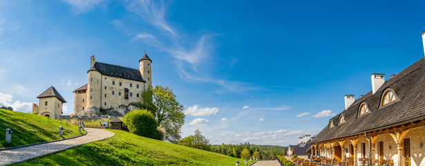 rebuilt old castle in Bobolice