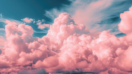 AI Abstract Pink Clouds Without Horizon Line And Hard Shadows Beautiful And Varied Hues And Pleasing To The Eye