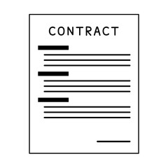 白色の契約書（線画）