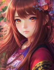 The most cutest Waifu | Cute Anime Girl | Gorgeous anime girl portrait | Generated by ai Generative