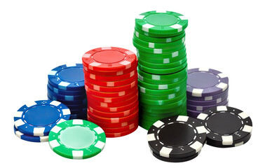 Poker chips cut out