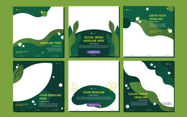 Set of Editable minimal square banner template. Suitable for social media post and web internet ads. Vector illustration with photo college