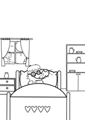 children's coloring books - fairytale scenery