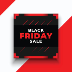 Black friday social media instagram post banner template