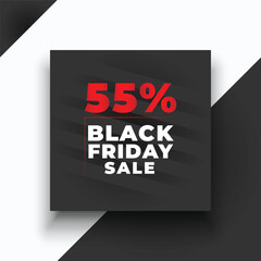 Black friday social media instagram post banner template