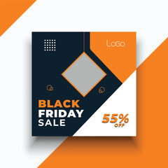 Black friday social media instagram post banner template