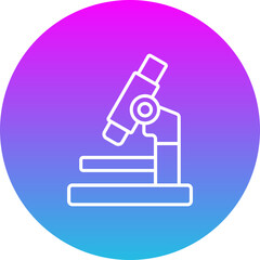 Microscope Gradient Circle Line Inverted Icon