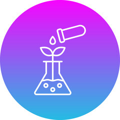 Biology Gradient Circle Line Inverted Icon