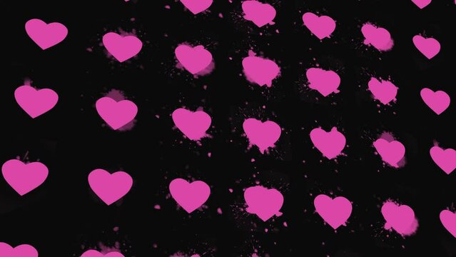 Hearts Ink Splatter.