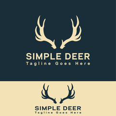 Obraz premium simple deer logo, animal logo, minimalist and business logo design.