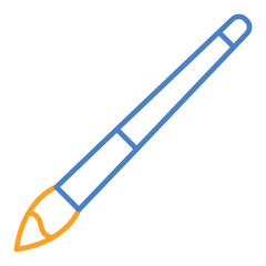 Paint Brush Blue & Orange Line Icon