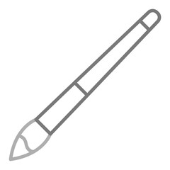 Paint Brush Greyscale Line Icon