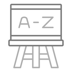 Blackboard Greyscale Line Icon