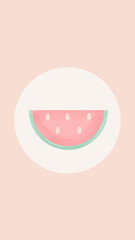 Illustration of a Slice of Watermelon
