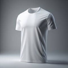 blank white t-shirt mockup for custom designs on neutral background