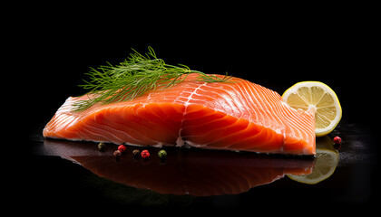 Dive into the deliciousness of our fresh raw salmon steak - a mouth-watering treat for seafood lovers everywhere!