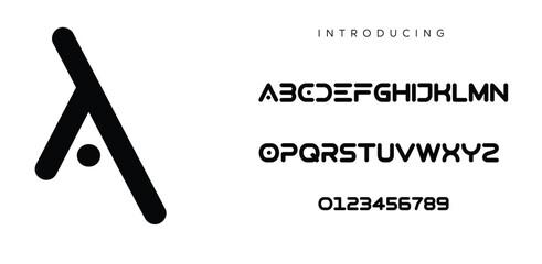 Abstract Fashion font alphabet. Typography typeface uppercase lowercase and number. vector illustration