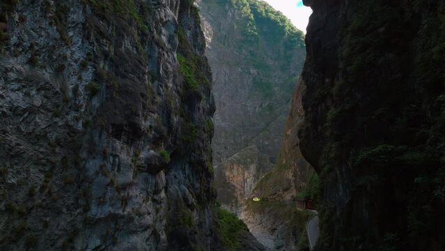 Aerial view of  Liwu River gorge. Taroko National Park,Taiwan.