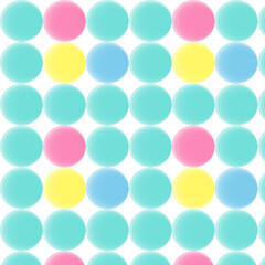 Seamless pattern with colorful circles