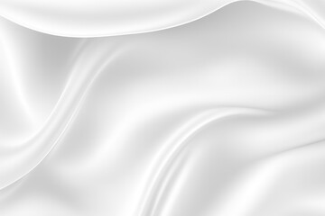 White and grey satin fabric curves wave lines background texture for web design , banner , business concept.