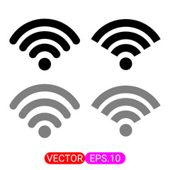 Signal Wifi icon vector. wifi, wi-fi icon. One of set web icons.