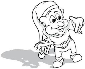 Drawing of a Leprechaun Gesturing with his Hands