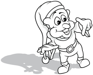 Drawing of a Leprechaun Gesturing with his Hands