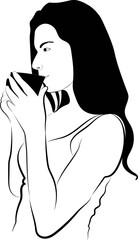 Woman Drinking Coffee