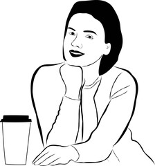 Woman Drinking Coffee