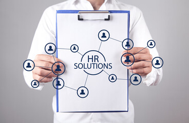 Concept of HR Solutions. Human Resources. Business