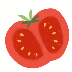 Draw crayon tomato