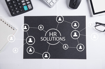 Concept of HR Solutions. Human Resources. Business