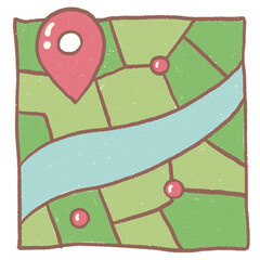 map pin cartoon