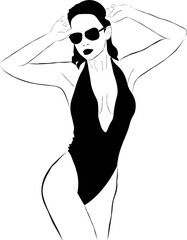 Woman in Swimsuit