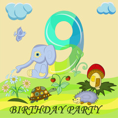 ninth birthday party, 9, tortoise, hedgehog, 