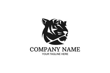 Tiger head logo vector illustration.Suitable for business company, modern company, etc.