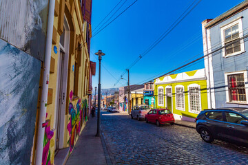 cores de cerro concepcion, cerro alegre,   Viña del Mar, Valparaíso, Chile