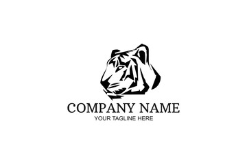 Tiger head logo vector illustration.Suitable for business company, modern company, etc.