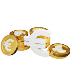 euro coin wealth 3d icon