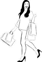 Woman Shopping Bags