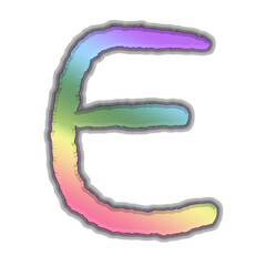 Fototapeta premium letter made of colorful rainbow