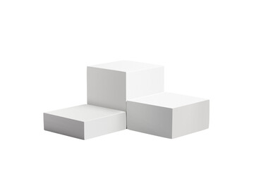 White podium on transparent background. PNG format